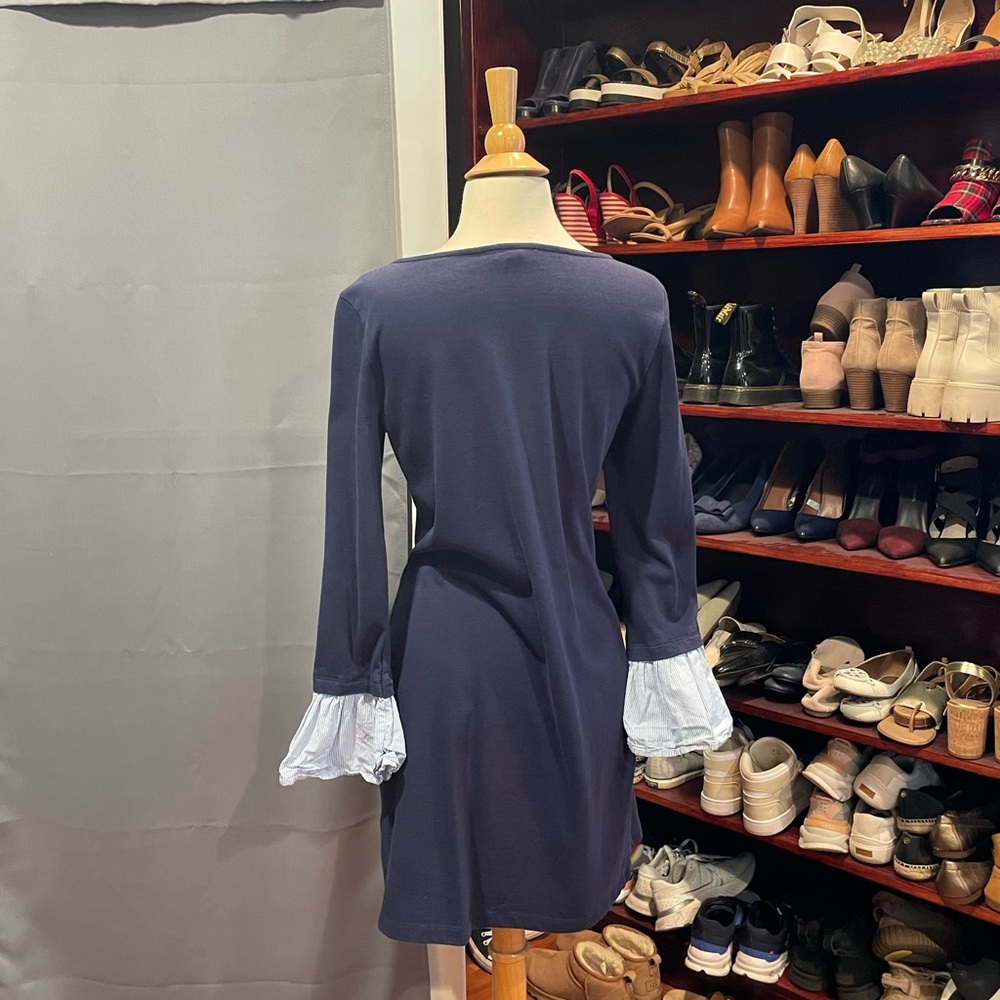 Navy Cotton Dress - Picture 3 of 4